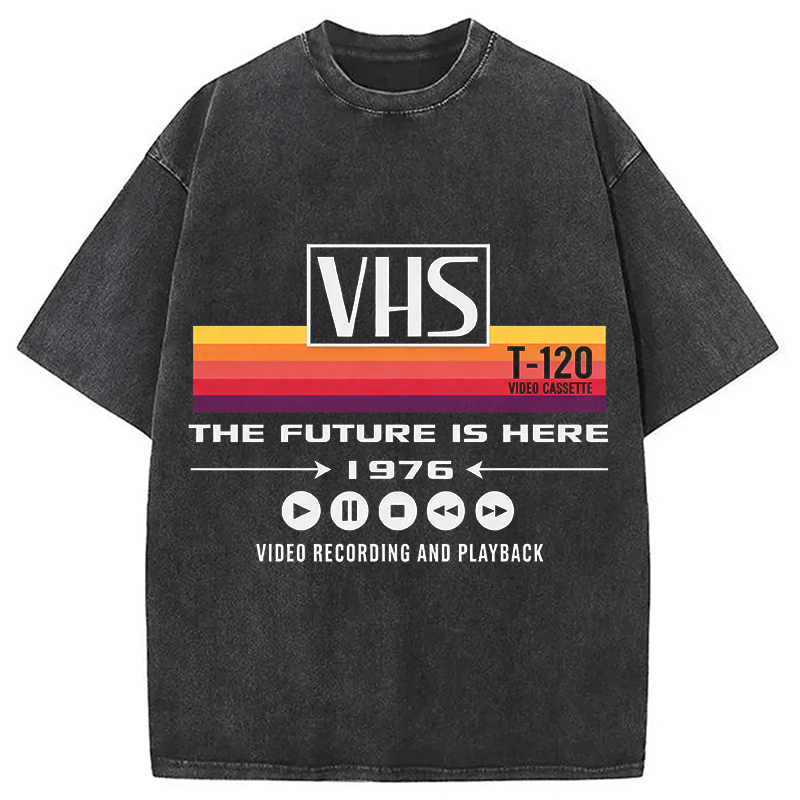 Modecanvas VHS Vintage Washed T-Shirt-modecanvas