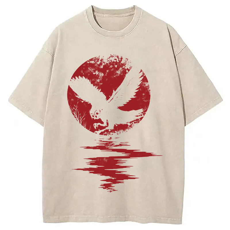 Modecanvas The Hunter DTG Printing Washed T-Shirt-modecanvas