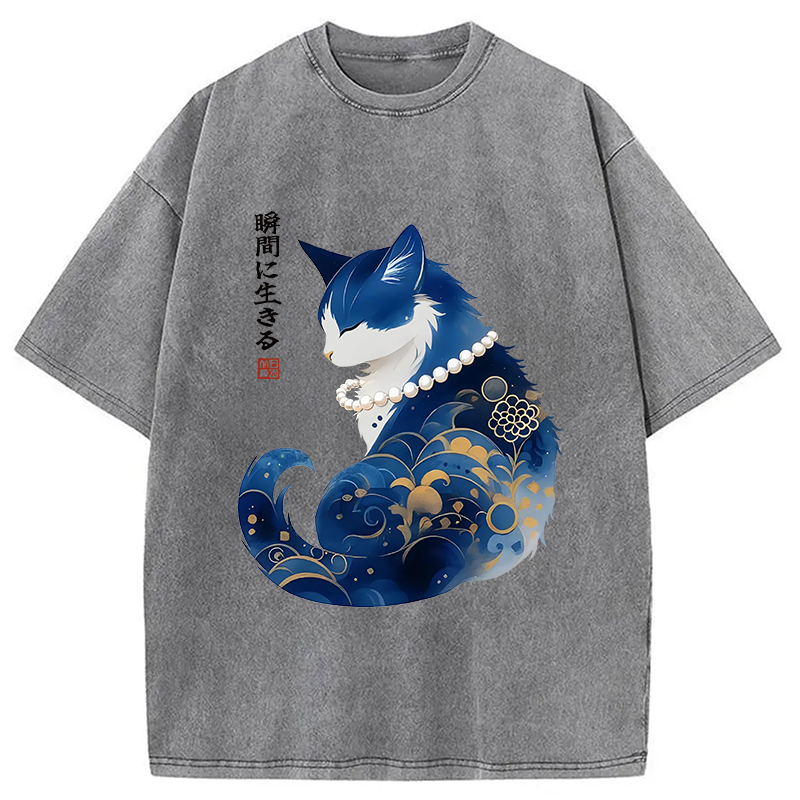 Modecanvas Living the Present Washed T-Shirt