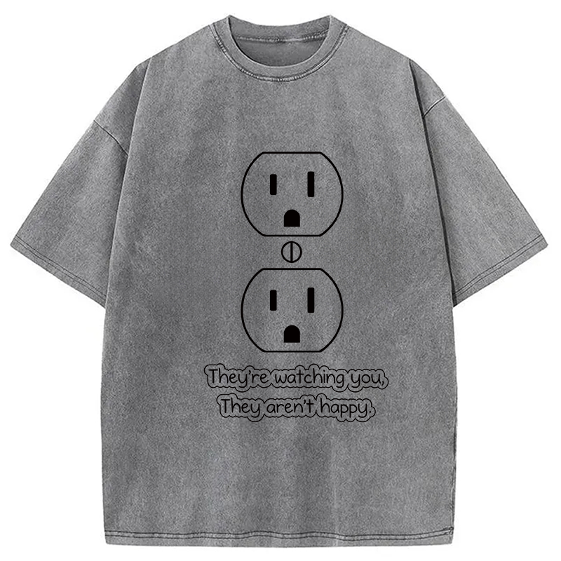 Modecanvas Sad Socket DTG Printing Washed T-Shirt