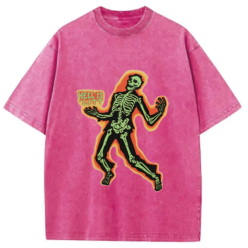 Modecanvas HELL IS LIT Washed T-Shirt