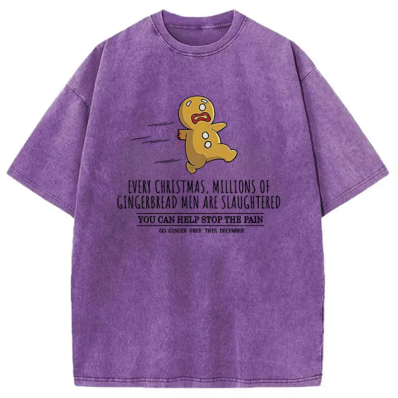 Modecanvas Gingerbread Man Disaster Washed T-Shirt
