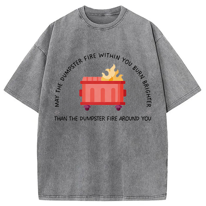 Modecanvas Burn Brighter Funny DTG Printing Washed T-Shirt
