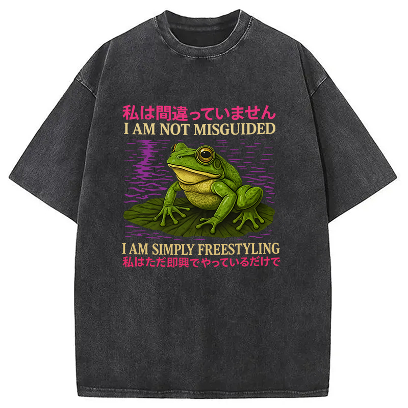 Modecanvas I Am Simply Freestyling Washed T-Shirt