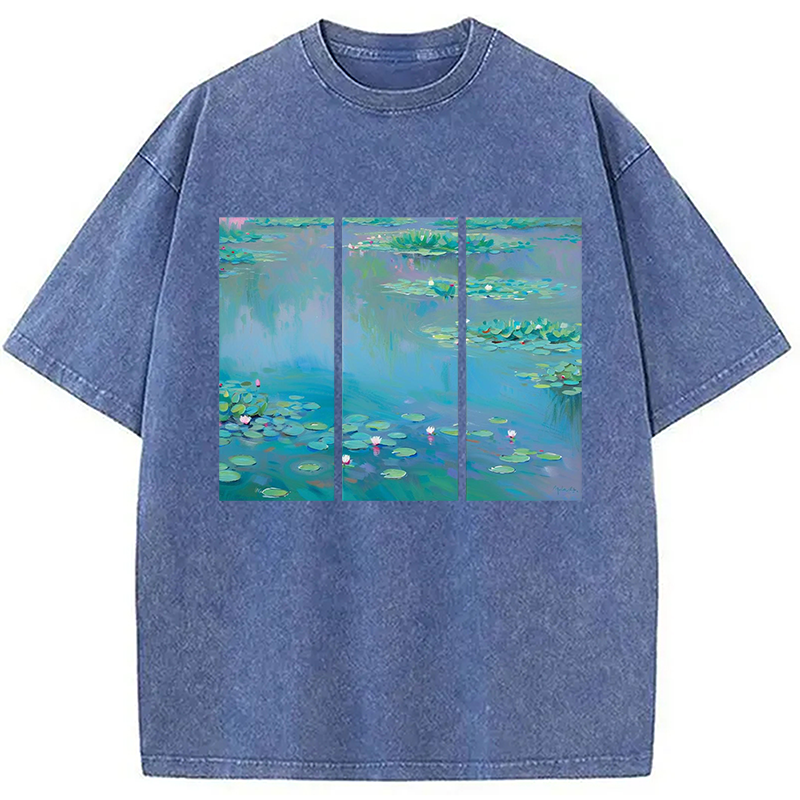 Modecanvas Claude Monet Water Washed T-Shirt