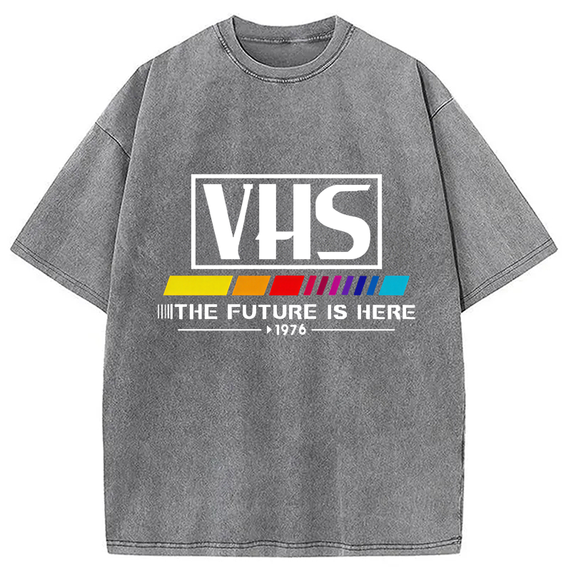 Modecanvas VHS 1976 Vintage Washed T-Shirt-modecanvas