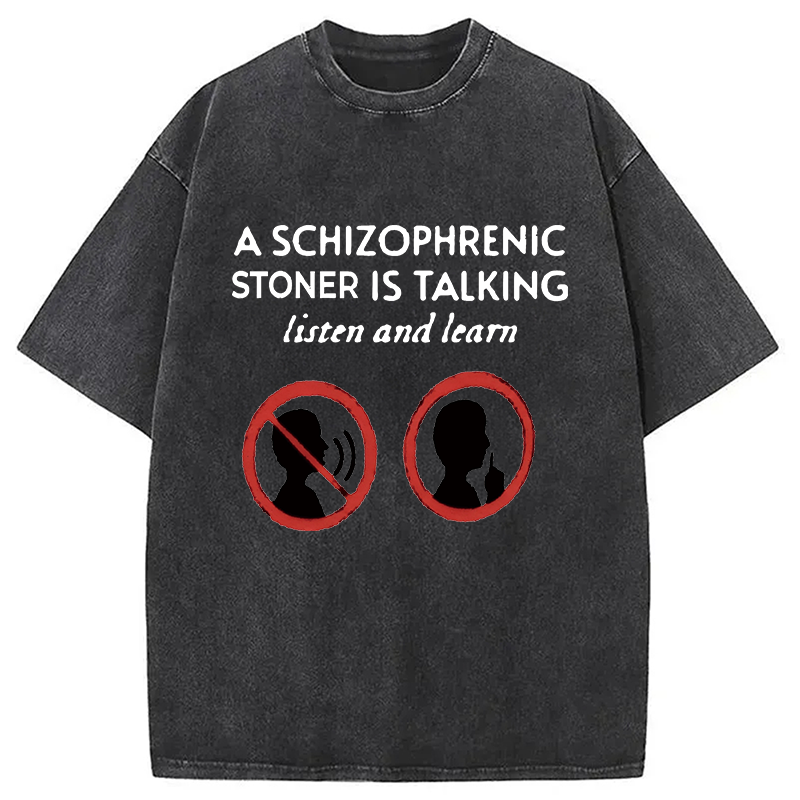Modecanvas Listen and Learn DTG Printing Washed T-Shirt