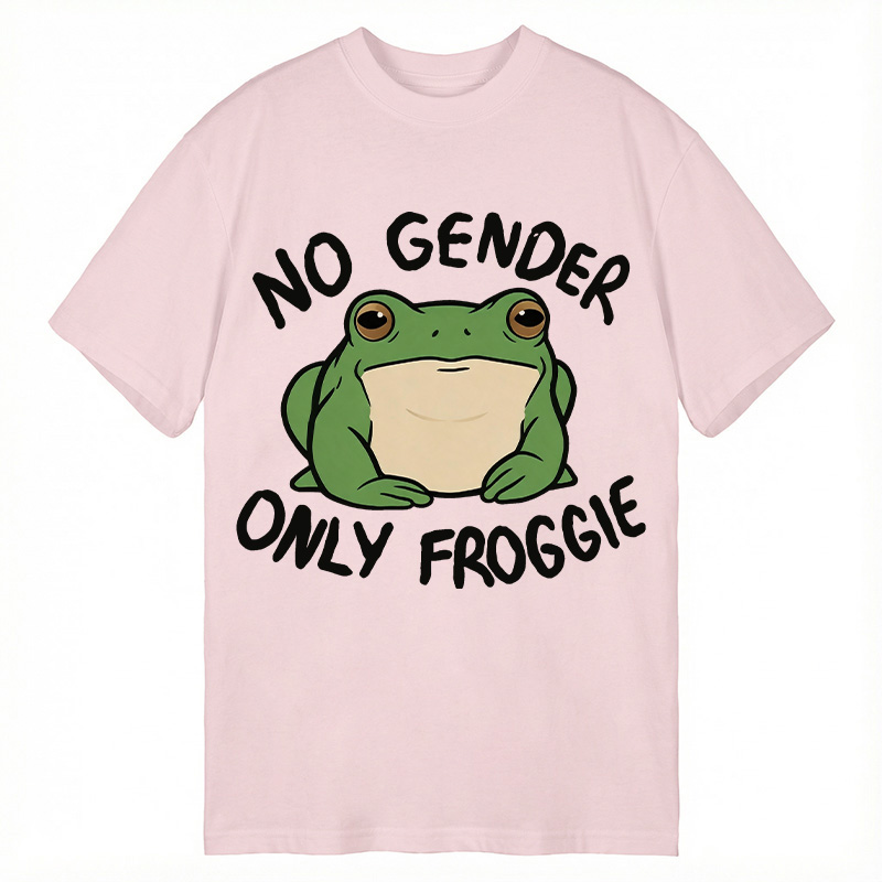 Modecanvas Funny Frog Declares Identity Freedom DTG Printing Classic T-Shirt-modecanvas