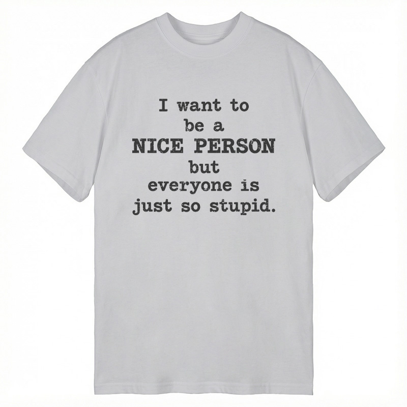 Modecanvas I Want To Be A Nice Person DTG Printing Classic T-Shirt