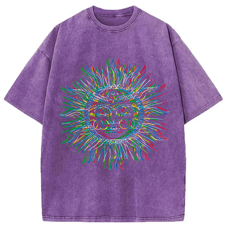 Modecanvas Line Of Sun Washed T-Shirt