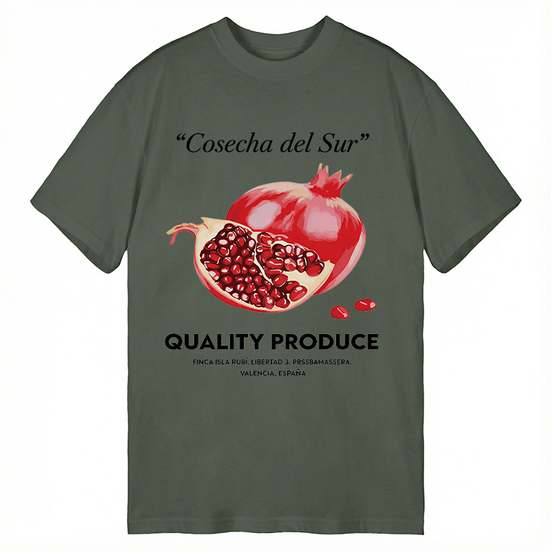Modecanvas Pomegranate Prin DTG Printing Classic T-Shirt-modecanvas