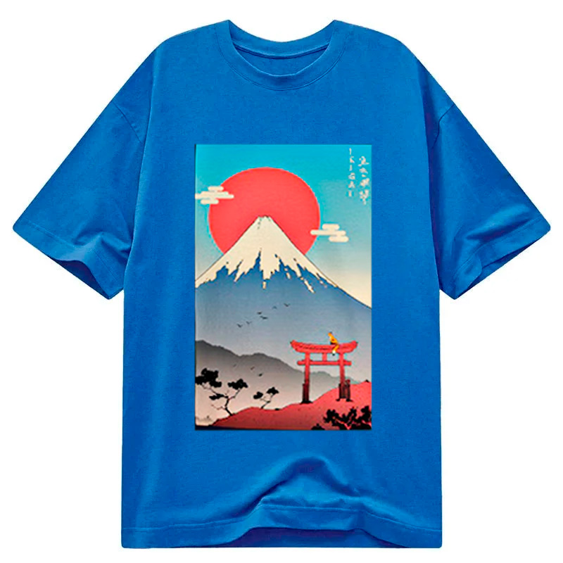 Modecanvas Ikigai in Mt. Fuji DTG Printing Classic T-Shirt-modecanvas