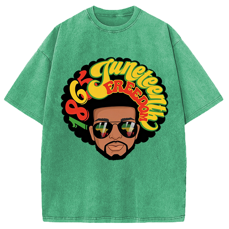 Modecanvas Juneteenth 1865 DTG Printing Washed T-Shirt