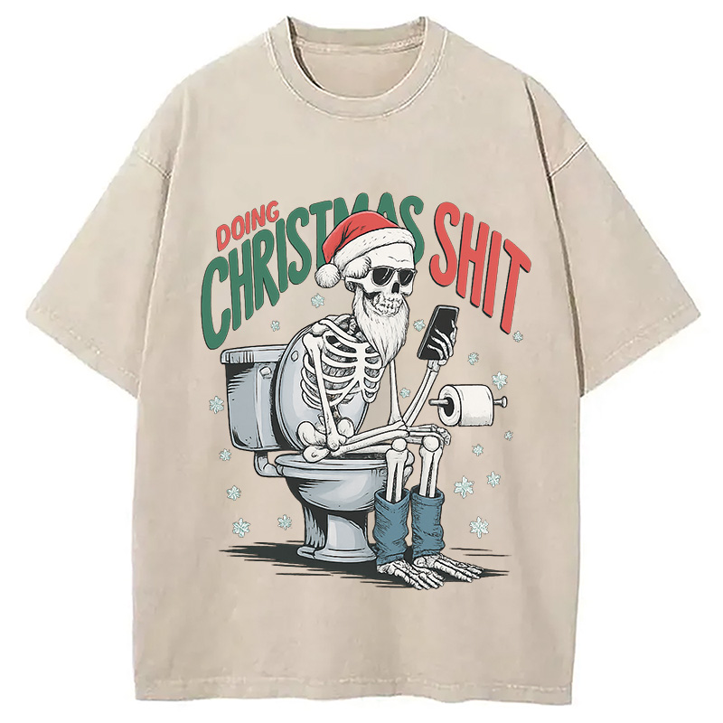 Modecanvas Doing Christmas Shit Washed T-Shirt