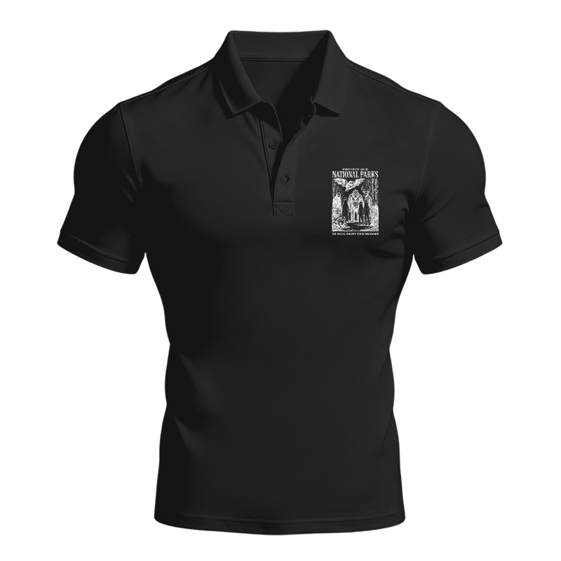 Modecanvas Mothman Protect Our Parks Polo Shirt