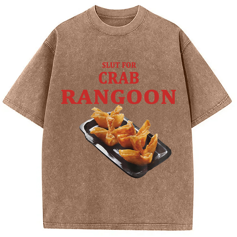 Modecanvas Funny Crab Rangoo Meme Washed T-Shirt