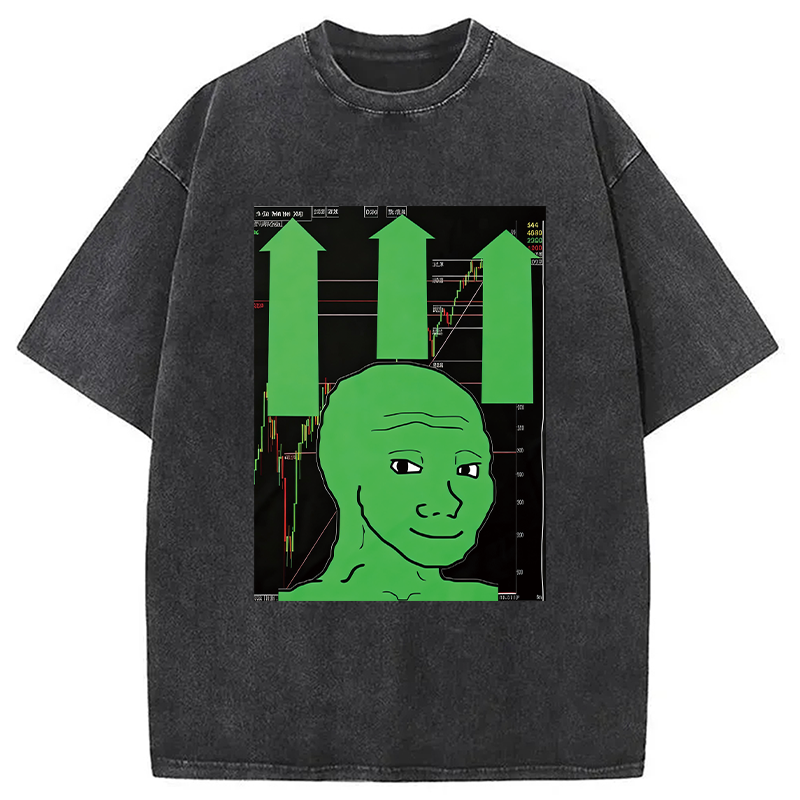 Modecanvas Wojak Hodls Forever DTG Printing Washed T-Shirt