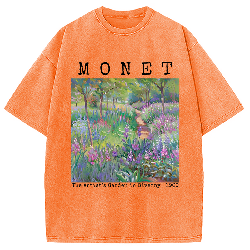Modecanvas Vintage Floral Landscape Washed T-Shirt
