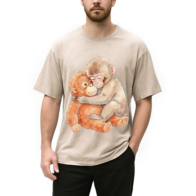 Modecanvas Poor Punch DTG Printing Washed T-Shirt