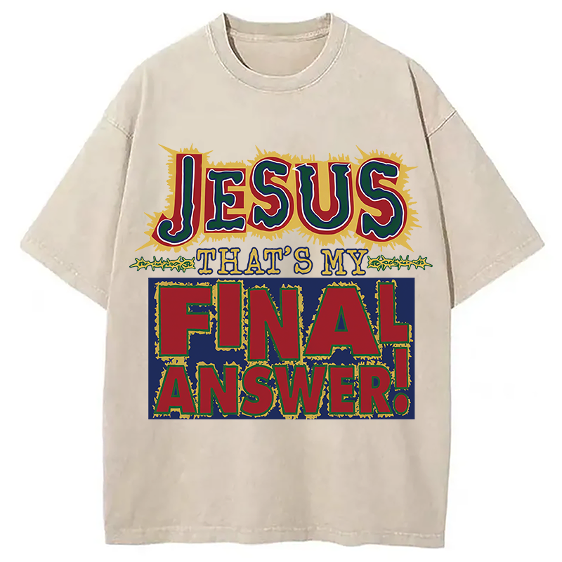 Modecanvas Jesus Bible Holy DTG Printing Washed T-Shirt