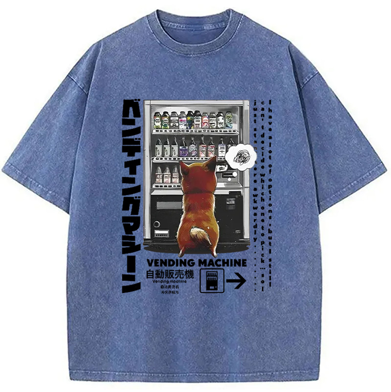 Modecanvas Japanese Vending Machine Washed T-Shirt