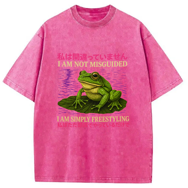 Modecanvas I Am Simply Freestyling Washed T-Shirt