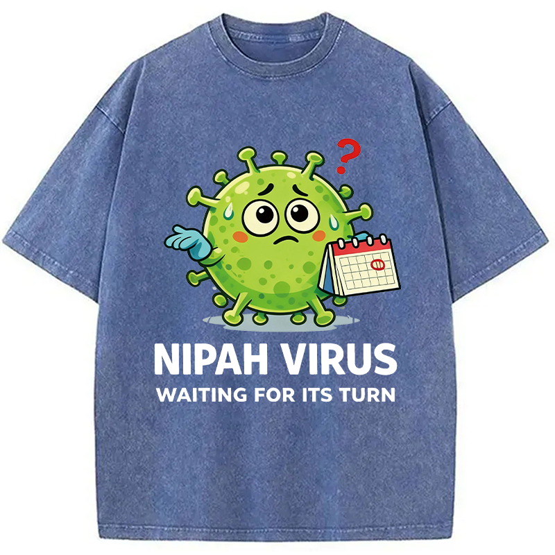 Modecanvas Nipah Virus DTG Printing Washed T-Shirt
