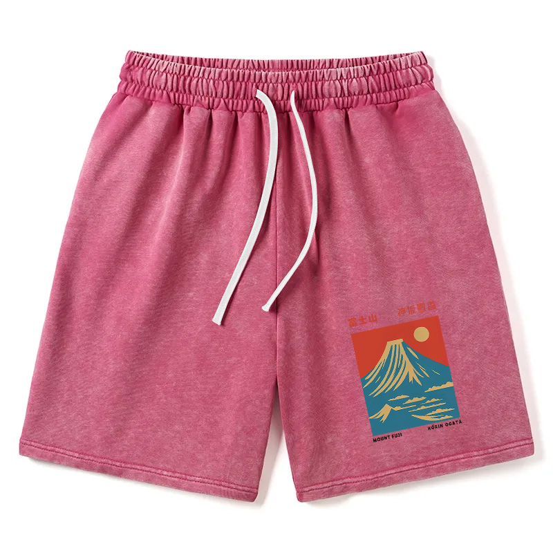 Modecanvas Mount Fuji Vintage Washed Short