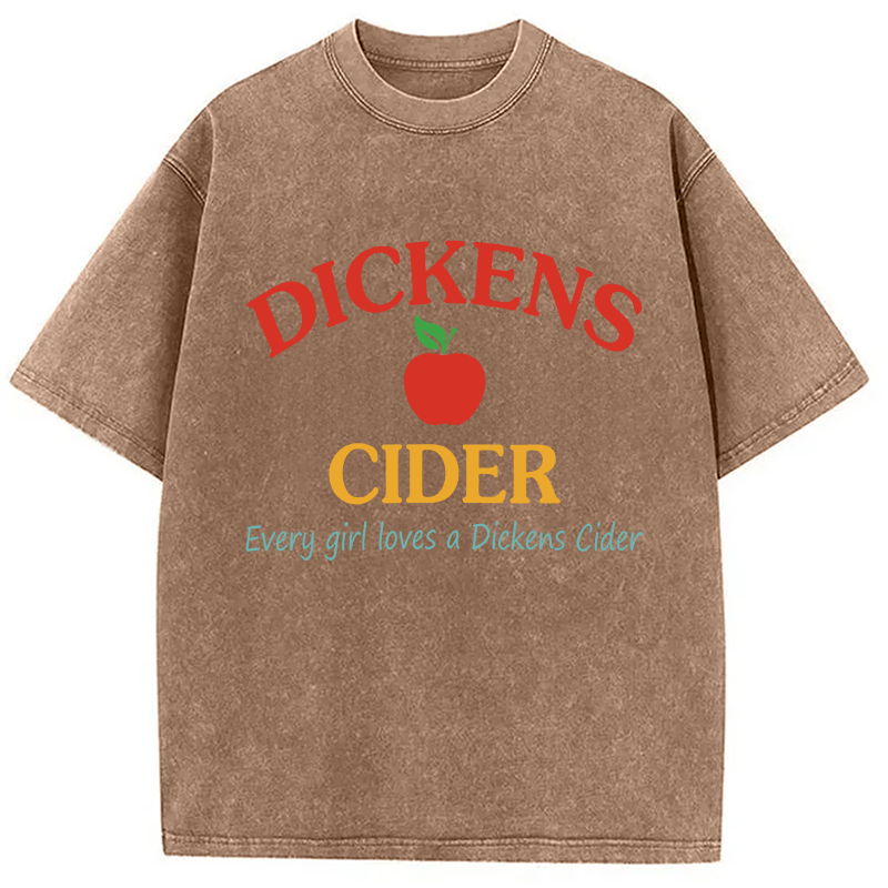 Modecanvas Dickens Cider DTG Printing Washed T-Shirt