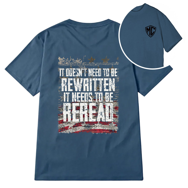 Modecanvas REREAD, Not Rewritten DTG Printing Back Classic T-Shirt