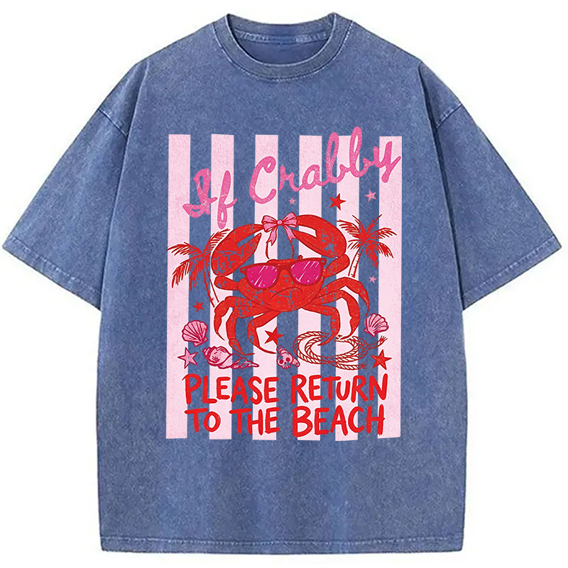 Modecanvas Return To Beach DTG Printing Washed T-Shirt