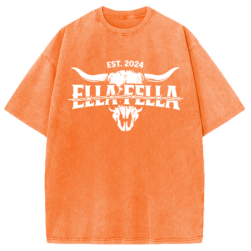 Modecanvas Ella Fella Plain DTG Printing Washed T-Shirt