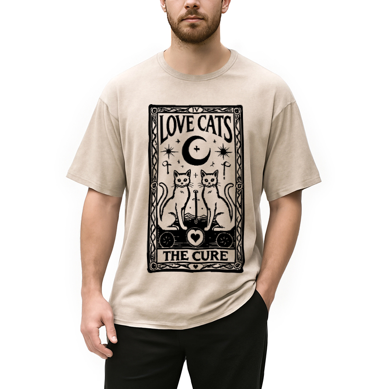 Modecanvas The Cure - Love Cats Washed T-Shirt