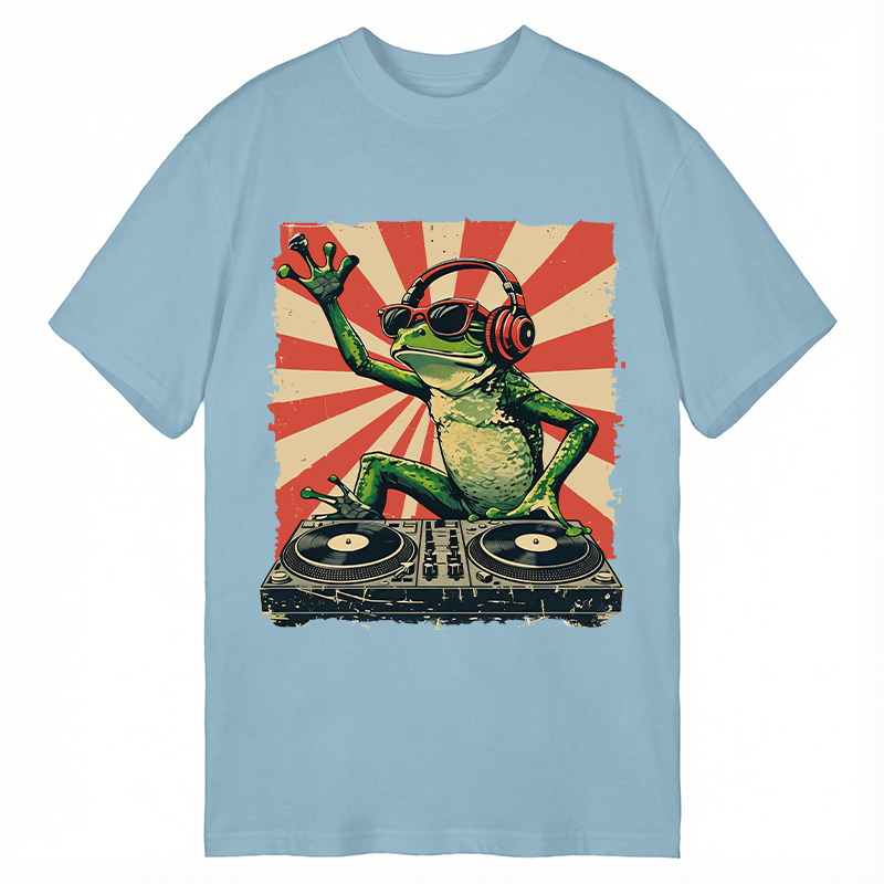 Modecanvas DJ Frog DTG Printing Classic T-Shirt-modecanvas