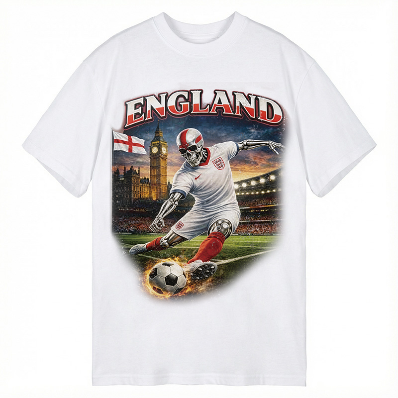 Modecanvas England Soccer DTG Printing Classic T-Shirt-modecanvas