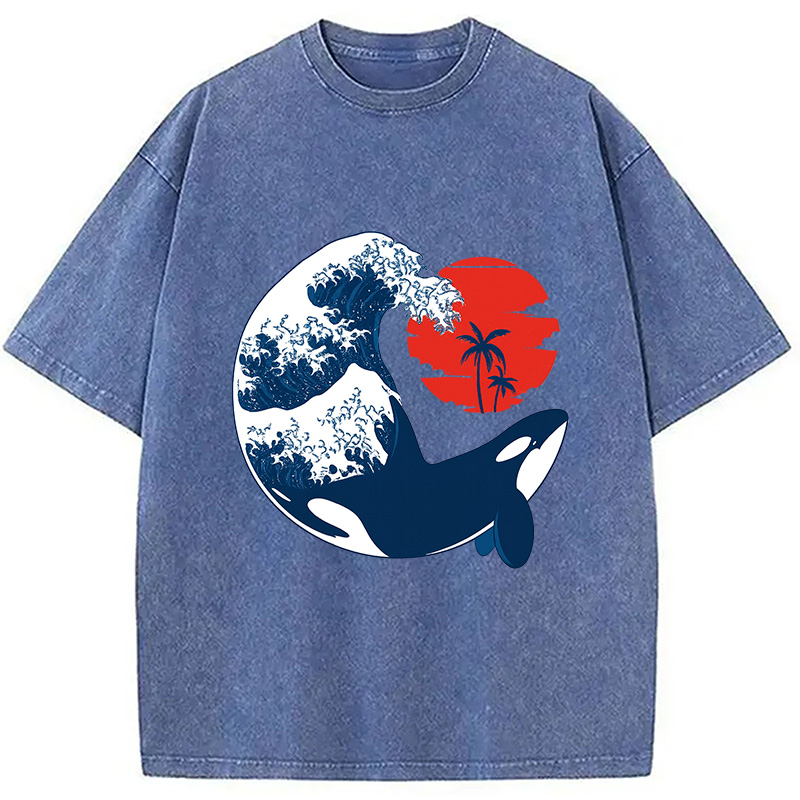 Modecanvas The Killer Wave Washed T-Shirt