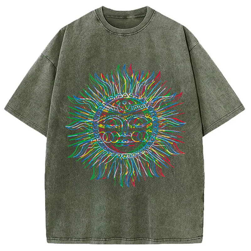 Modecanvas Line Of Sun Washed T-Shirt