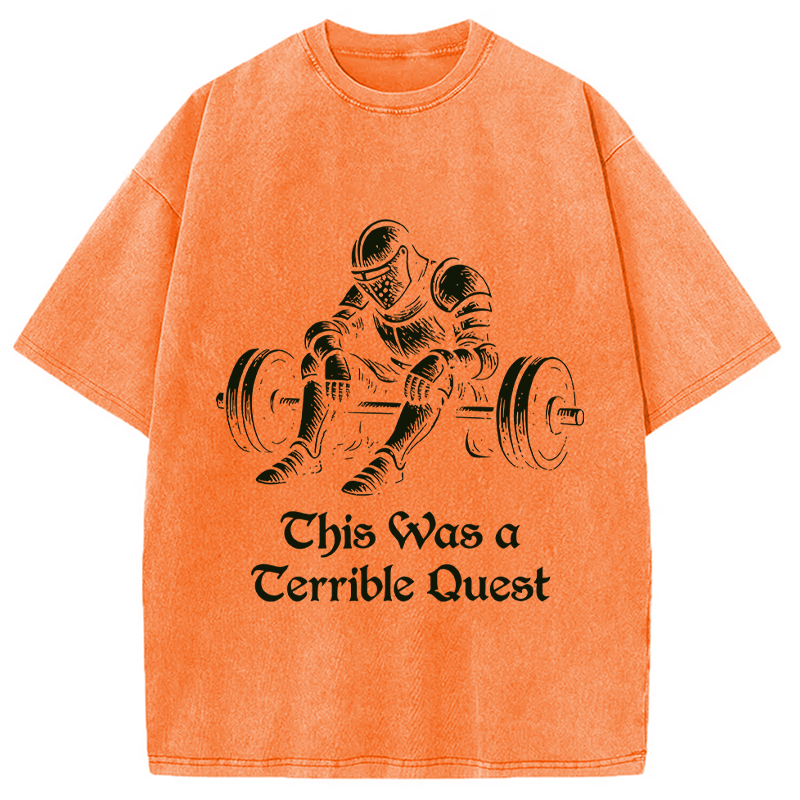 Modecanvas This Was a Terrible Quest DTG Printing Washed T-Shirt