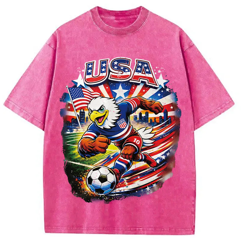 Modecanvas American Eagle Soccer DTG Printing Washed T-Shirt