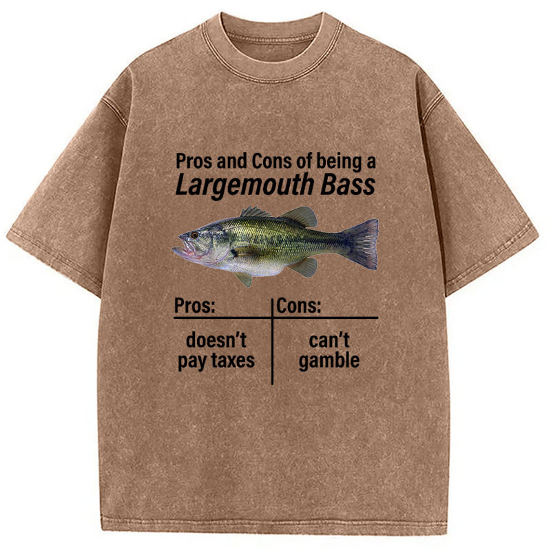 Modecanvas Pros And Cons Fish Washed T-Shirt