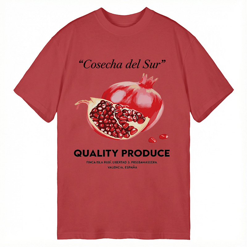 Modecanvas Pomegranate Prin DTG Printing Classic T-Shirt-modecanvas