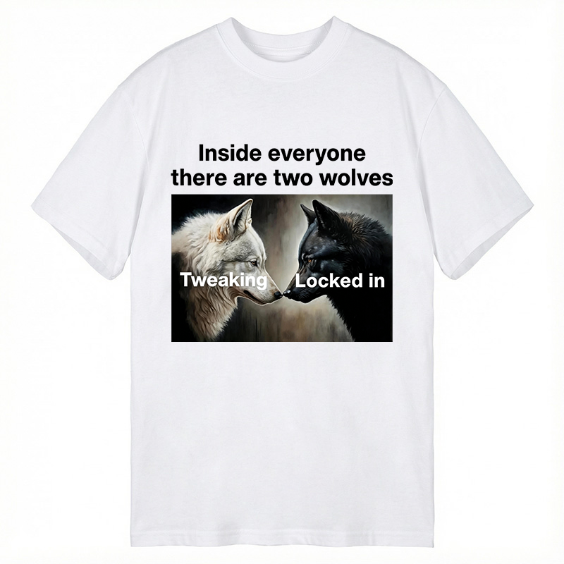 Modecanvas Inside Everyone There Are Two Wolves DTG Printing Classic T-Shirt-modecanvas