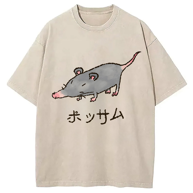 Modecanvas Possamu Rat Washed T-Shirt