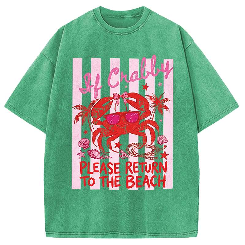 Modecanvas Return To Beach DTG Printing Washed T-Shirt
