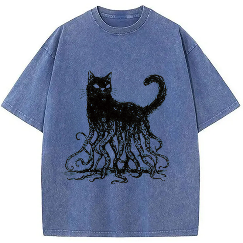 Modecanvas Catpus DTG Printing Washed T-Shirt