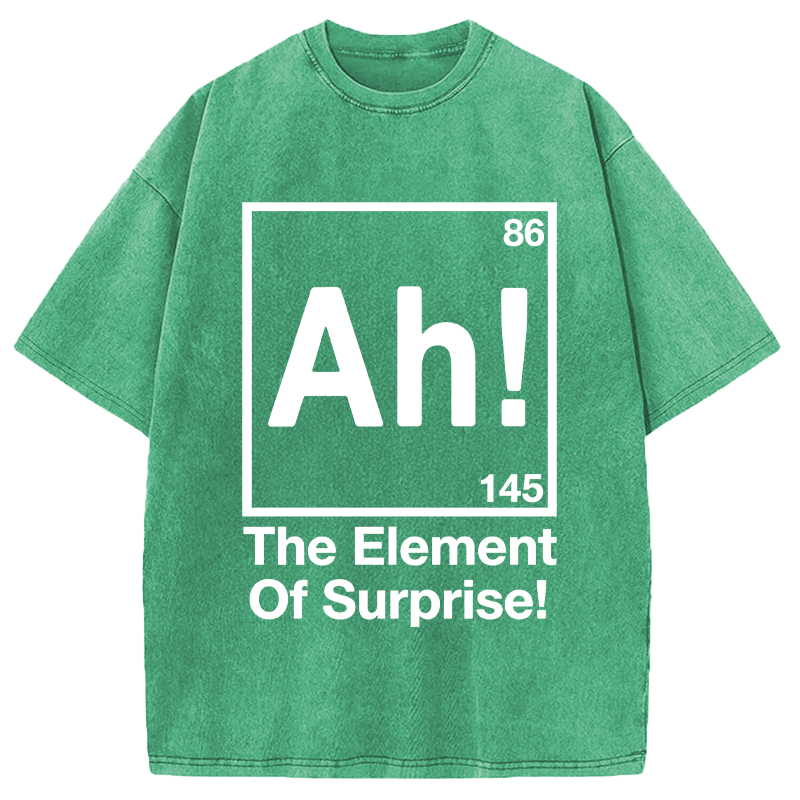 Modecanvas Ah Element Of Surprise DTG Printing Washed T-Shirt