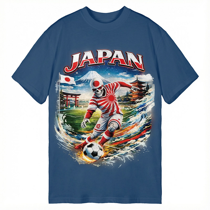 Modecanvas Vintage Japanese Football DTG Printing Classic T-Shirt-modecanvas