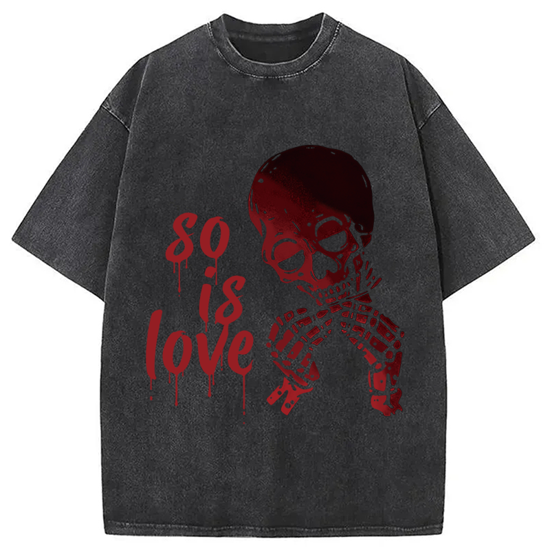 Modecanvas So Is Love DTG Printing Washed T-Shirt