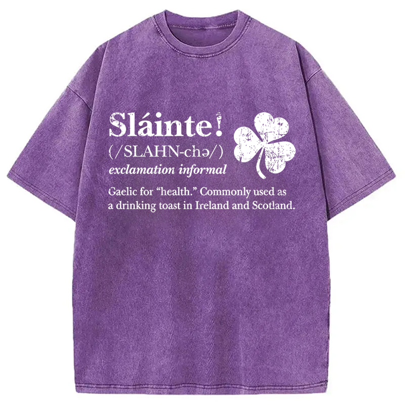 Modecanvas Slainte! Irish DTG Printing Washed T-Shirt