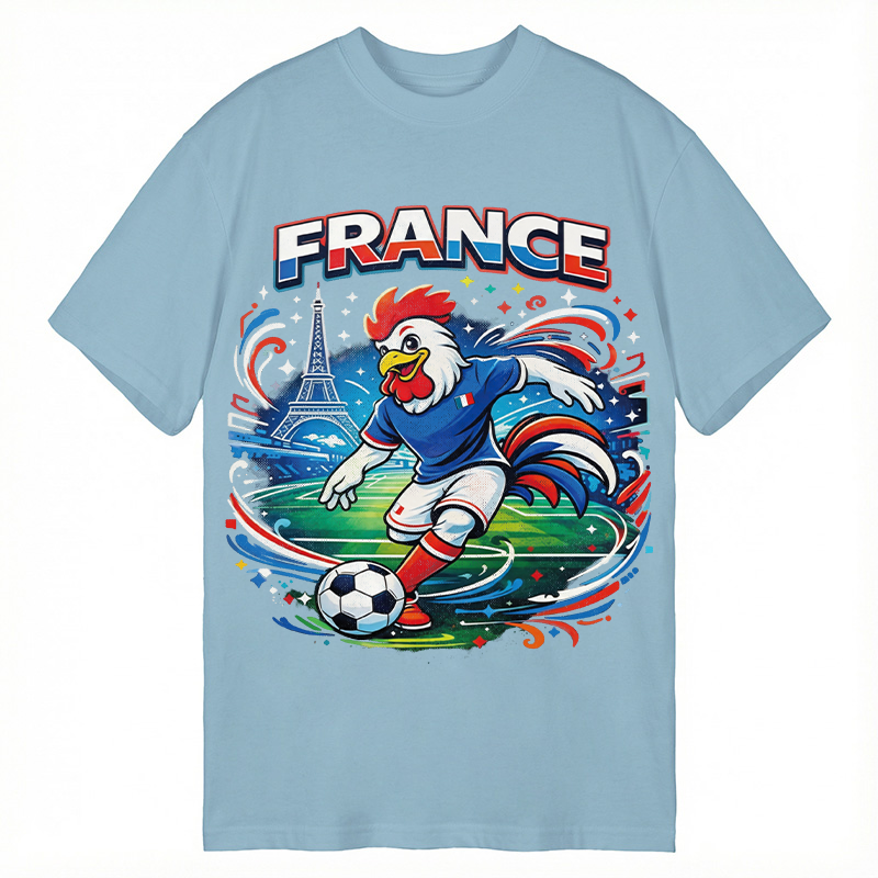 Modecanvas France Rooster Soccer DTG Printing Classic T-Shirt-modecanvas